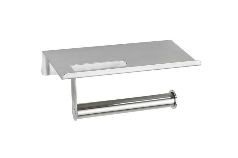 Maximex, uchwyt na papier toaletowy z półką, stal nierdzewna
