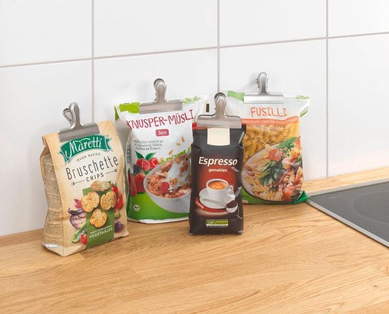 Maximex, zestaw klipsów kuchennych ze stali nierdzewnej, 10 szt.