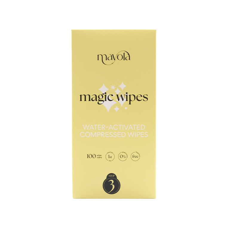 Mayola, chusteczki w tabletkach skompresowanych, 24-22 cm, 100 szt.