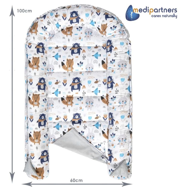 Medi Partners, Boho Animals, gniazdo niemowlęce, kokon solo, beżowy