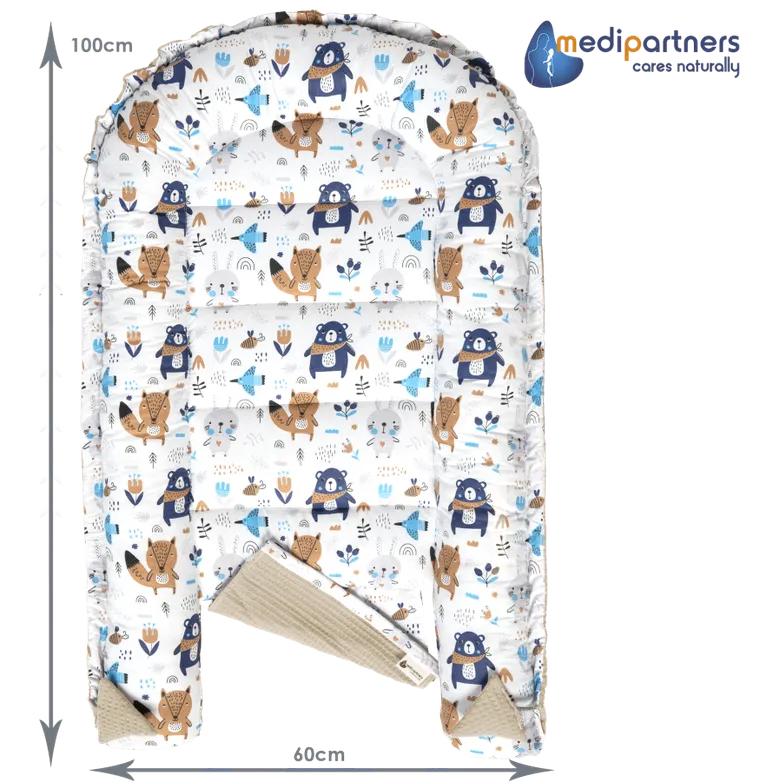 Medi Partners, Boho Animals, gniazdo niemowlęce, kokon, wafel, beżowy