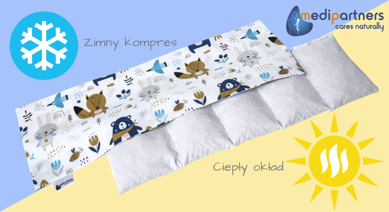 Medi Partners, Boho Animals, termofor 5-komorowy z pestkami wiśni, 20-60 cm