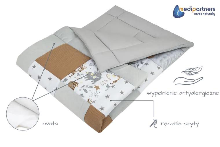 Medi Partners, Jelonki, mata do zabaw, kocyk, 120-120 cm