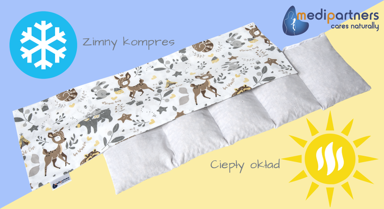 Medi Partners, Jelonki, termofor 5-komorowy z pestkami wiśni, 20-60 cm