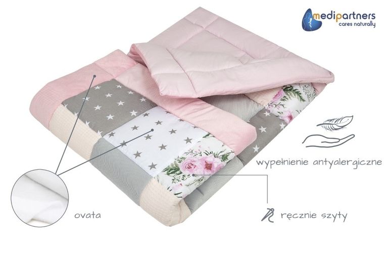 Medi Partners, Kwiaty, mata do zabaw, kocyk, 100-100 cm