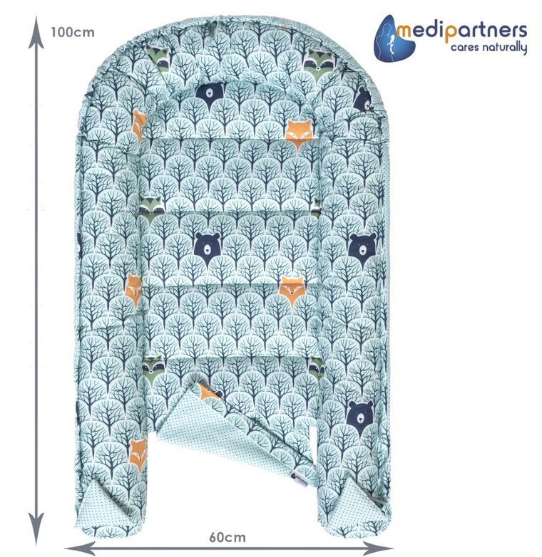 Medi Partners, Las, gniazdo niemowlęce, kokon w zestawie, miętowy