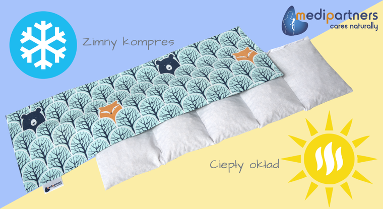 Medi Partners, Las, termofor 5-komorowy z pestkami wiśni, 20-60 cm