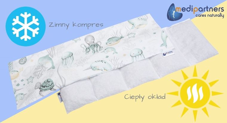 Medi Partners, Ocean, termofor 5-komorowy z pestkami wiśni, 20-60 cm