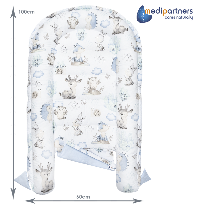 Medi Partners, Sarny, Jeż, gniazdo niemowlęce, kokon solo, jasny niebieski