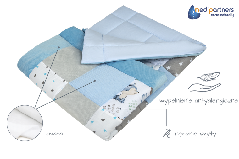 Medi Partners, Sarny, Jeż, mata do zabaw, kocyk, 120-120 cm