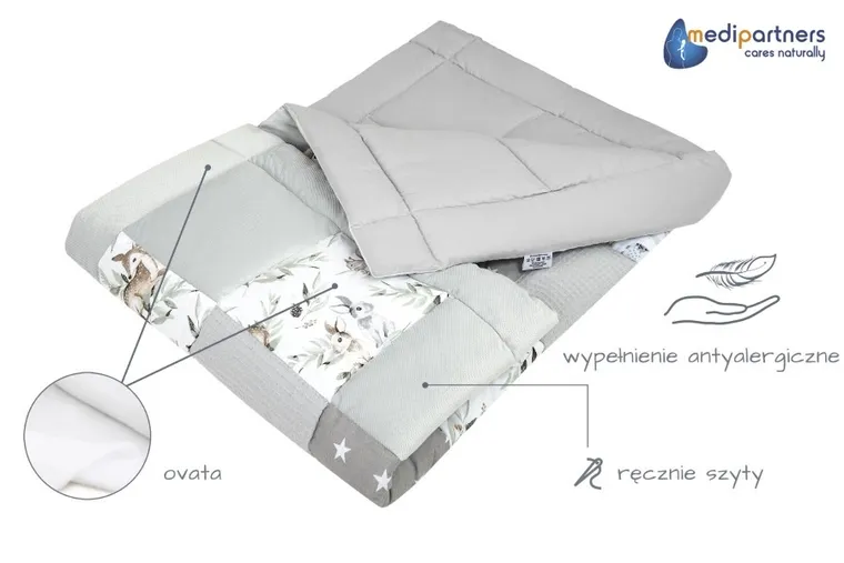 Medi Partners, Sarny, Liście, mata do zabaw, kocyk, 100-100 cm