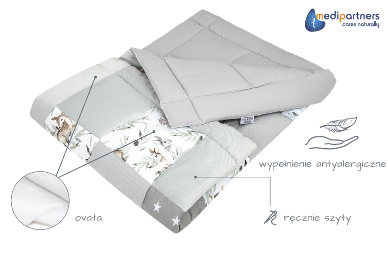 Medi Partners, Sarny, Liście, mata do zabaw, kocyk, 120-120 cm
