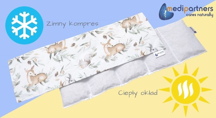 Medi Partners, Sarny, Liście, termofor 5-komorowy z pestkami wiśni, 20-60 cm