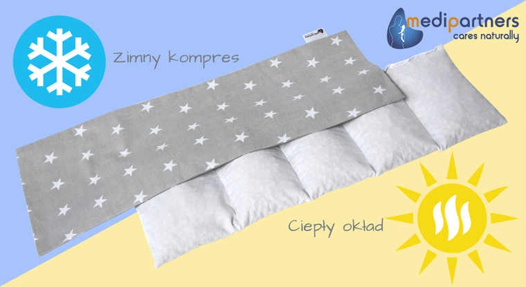 Medi Partners, Stars, termofor 5-komorowy z pestkami wiśni, 20-60 cm