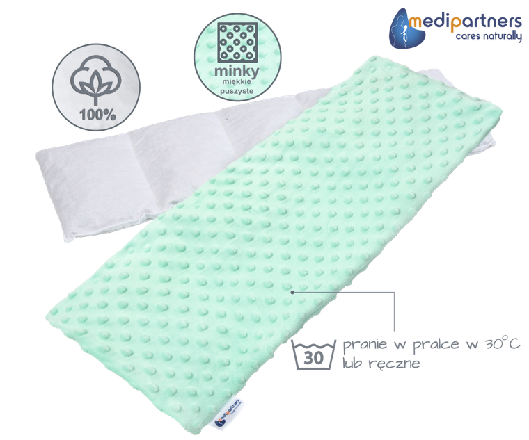 Medi Partners, termofor 5-komorowy z pestkami wiśni, minky, mięta, 20-60 cm