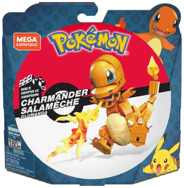 MEGA Construx, Pokemon, Charmander do zbudowania, klocki, 180 elementów