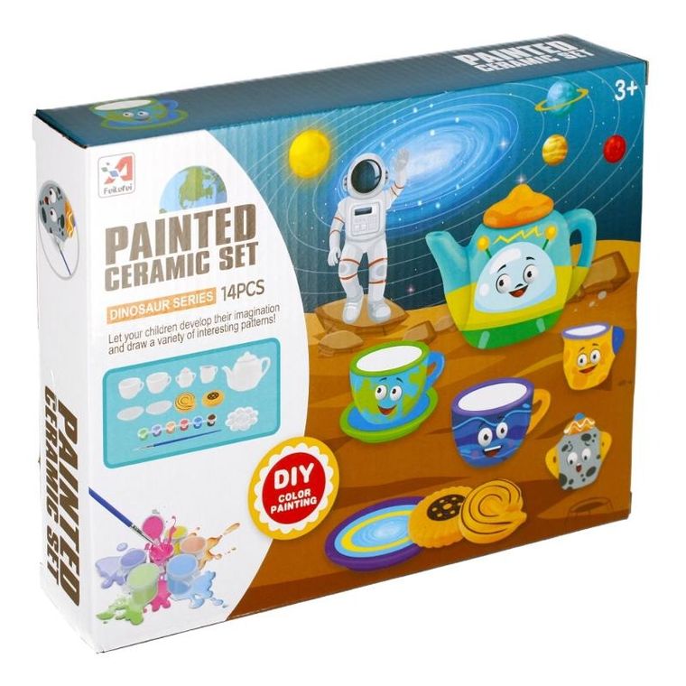 Mega Creative, ceramika do malowania, zestaw kreatywny, Kosmos