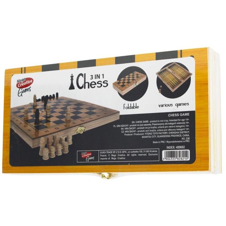 Mega Creative, Drewniane szachy, gra logiczna