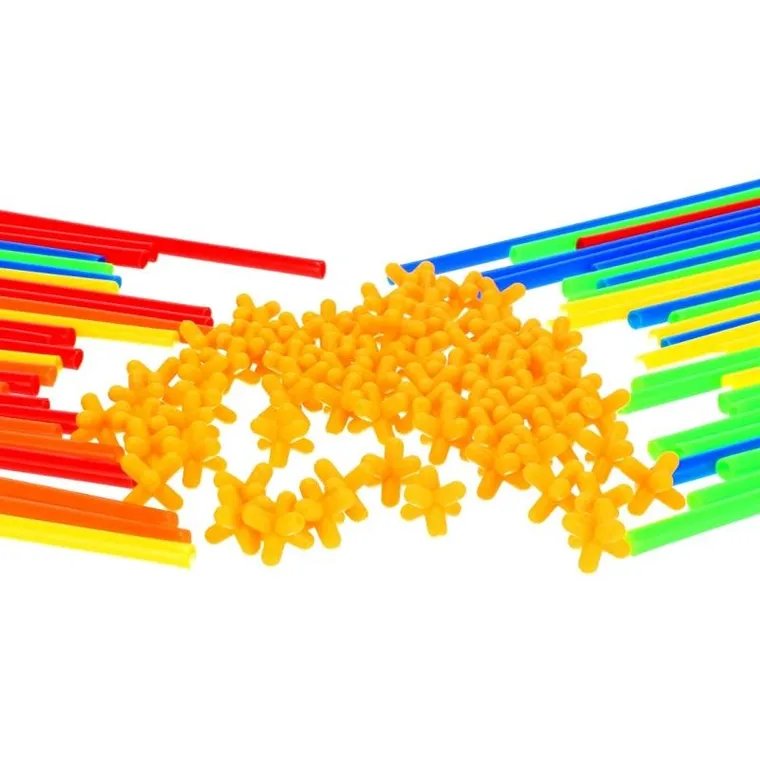 Mega Creative, klocki konstrukcyjne, słomki, 108 elementów