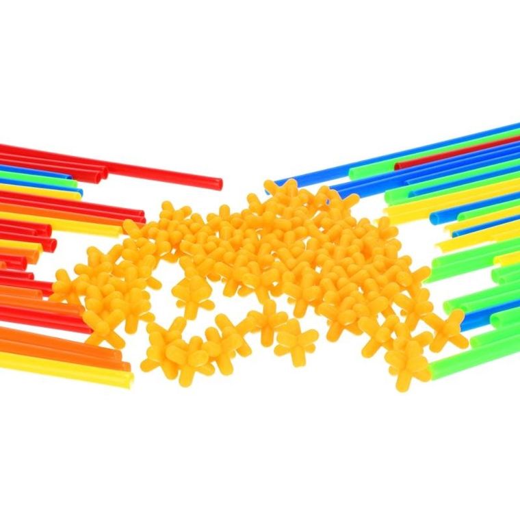 Mega Creative, klocki konstrukcyjne, słomki, 298 elementów