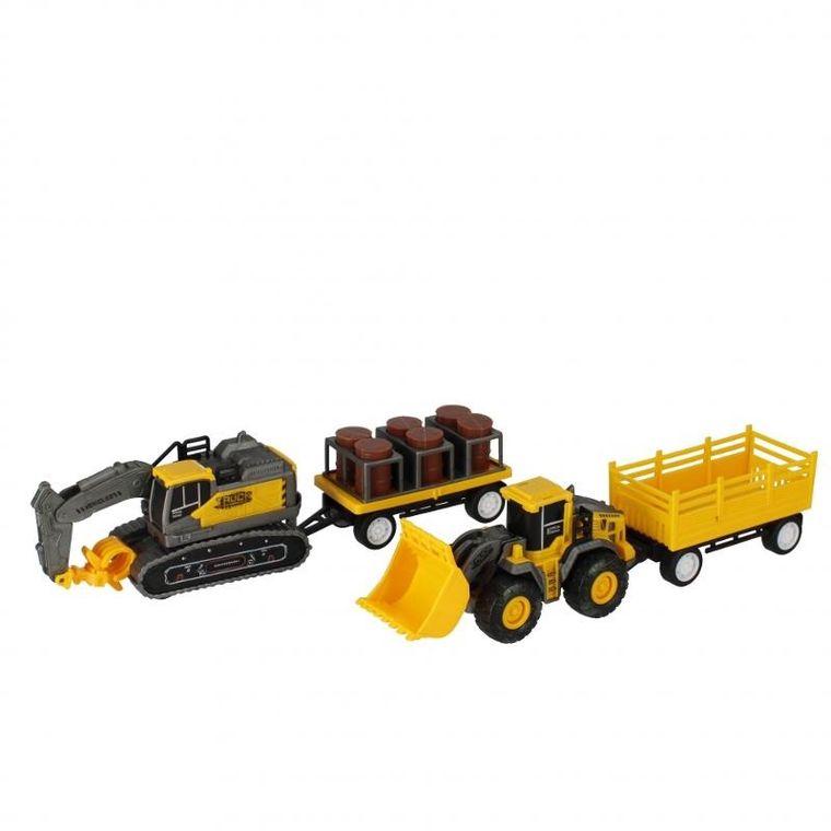 Mega Creative, Maszyny budowlane, zestaw pojazdów pull & back