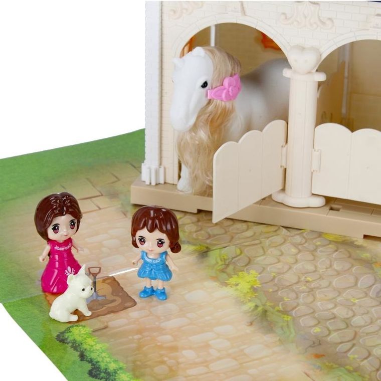 Mega Creative, Stajnia, domek do składania, 61 elementów