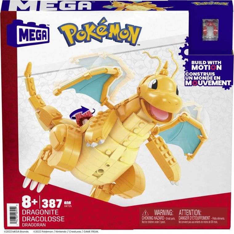 MEGA Pokemon, Dragonite, zestaw klocków, 387 elementów