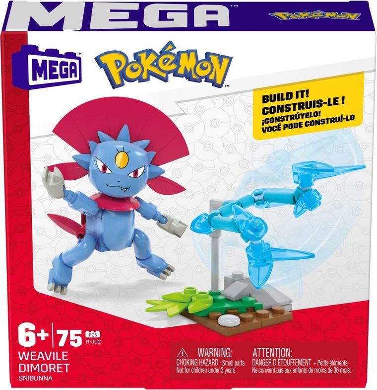 MEGA Pokemon, Weavile Dimoret, klocki, 75 elementów