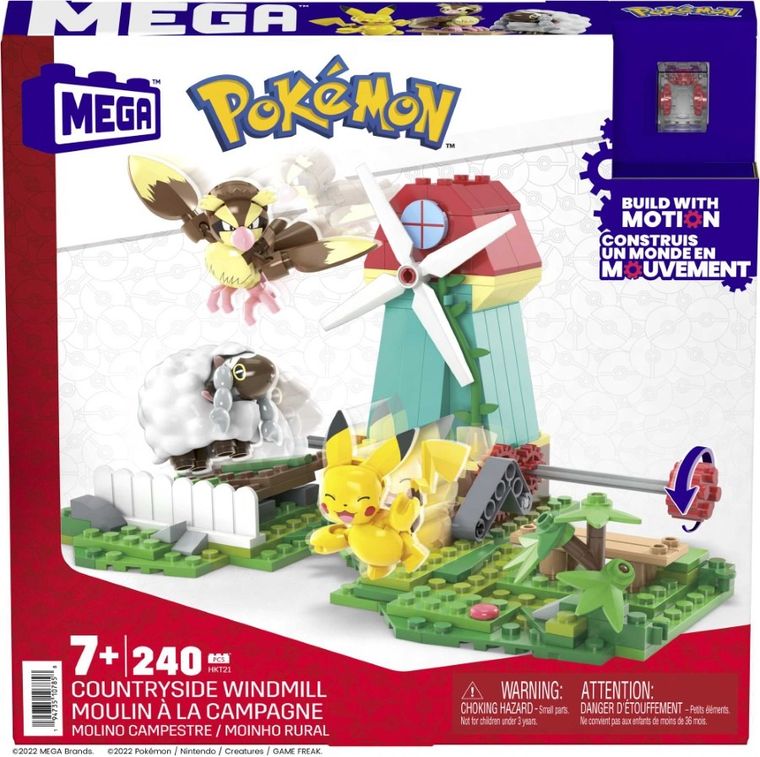 MEGA Pokemon, Wiejski wiatrak, zestaw klocków, 240 elementów