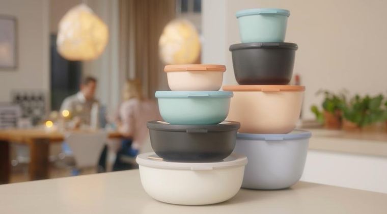 Mepal, Cirqula, zestaw 3 misek, okrągła, Nordic Black, 500+1000+2000 ml