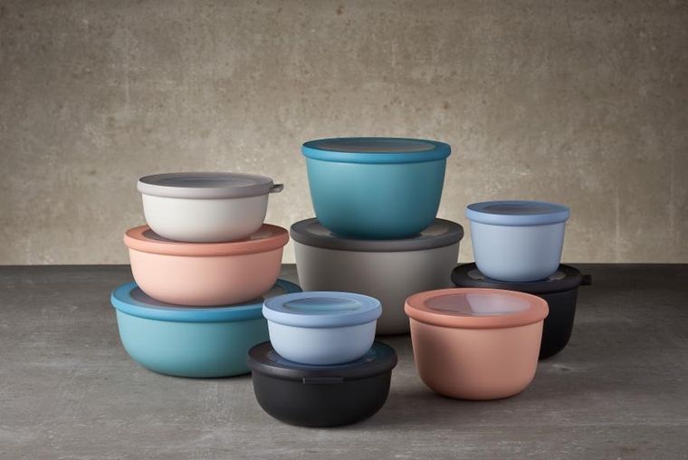 Mepal, Cirqula, zestaw 3 misek, okrągła, Nordic Blue, 500+1000+2000 ml