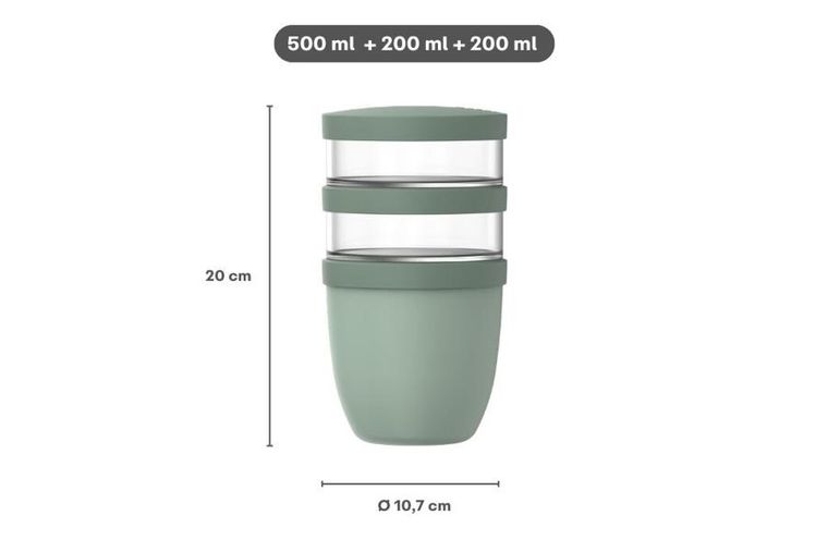 Mepal, Ellipse, lunchpot, Nordic Black, 900 ml