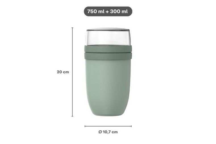Mepal, Ellipse XL, lunchpot, Nordic Black, 1050 ml