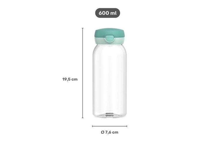 Mepal, Flip Cap Campus, butelka, Cool Blue, 600 ml