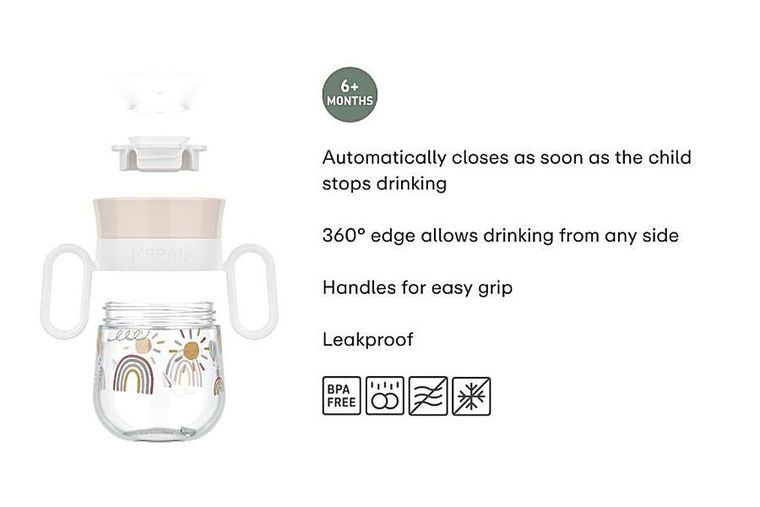 Mepal, Mio, Little Farm, kubek treningowy do nauki picia, 6m+, 200 ml