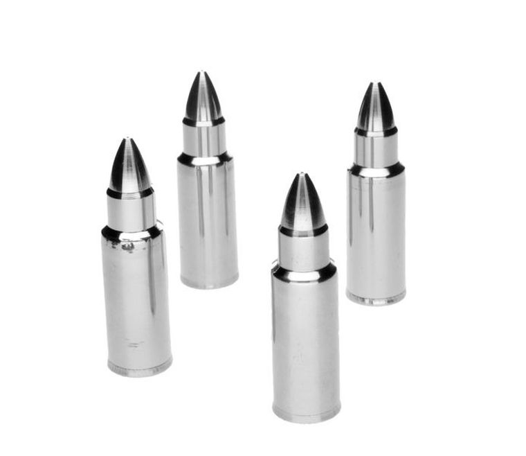 Metalowe kostki do drinków, pociski