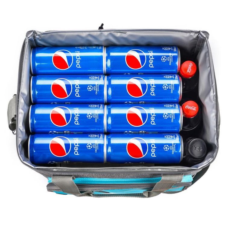 Meteor, Frosty, torba termiczna, niebieski/szary melanż, 30l