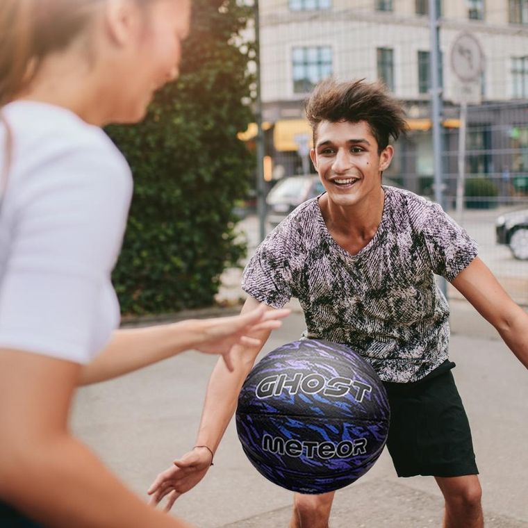 Meteor, Ghost, piłka do koszykówki, niebieski, rozmiar 7