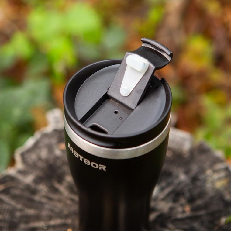 Meteor, kubek termiczny, czarny, 480 ml