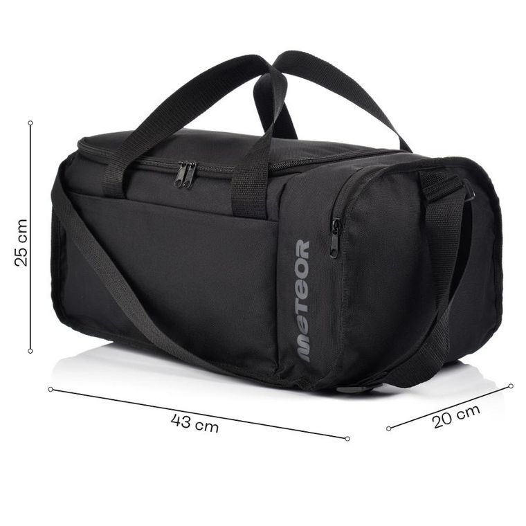 Meteor, Nanuq, torba fitness, czarna, 20l
