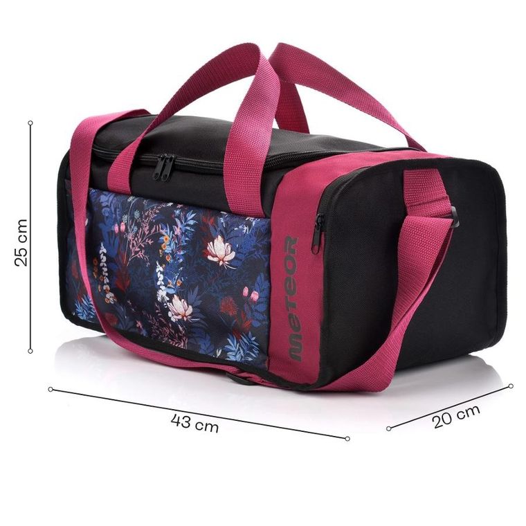 Meteor, Nanuq, torba fitness, floral, 20l
