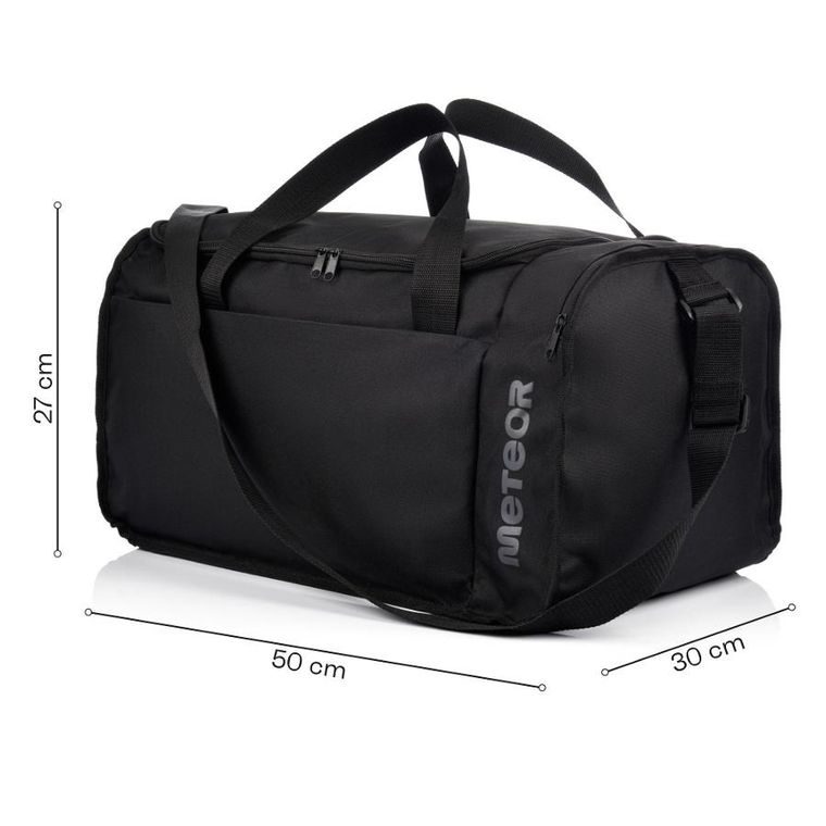 Meteor, Odyn, torba fitness, czarny, 40l