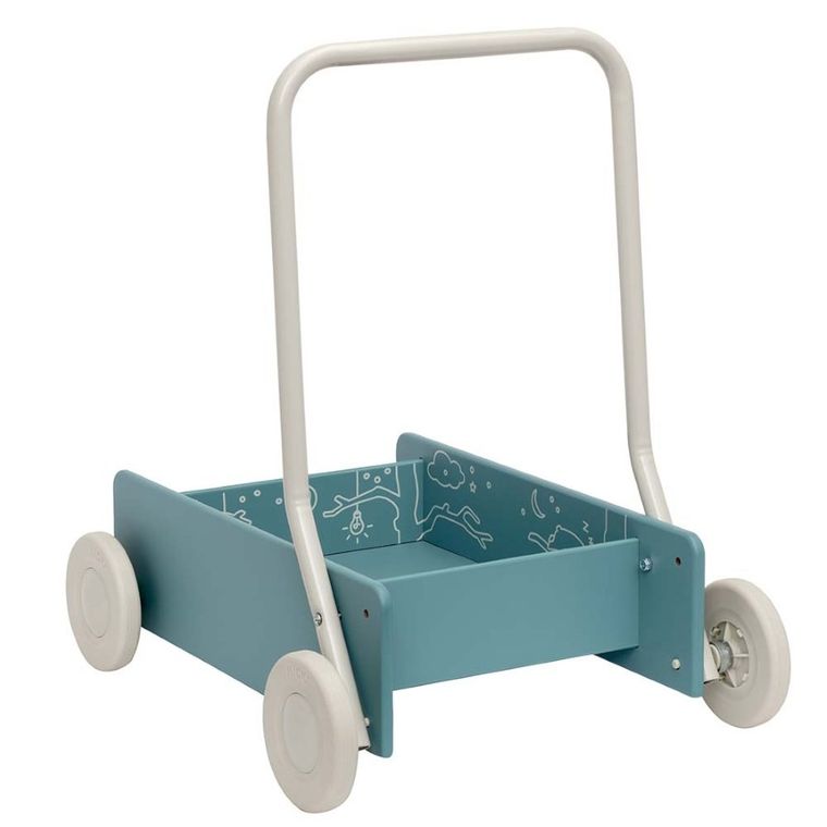 Micki, chodzik drewniany, niebieski