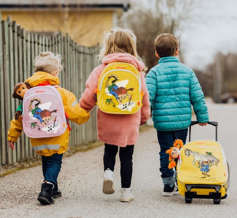 Micki, Pippi, plecak na kółkach, żółty