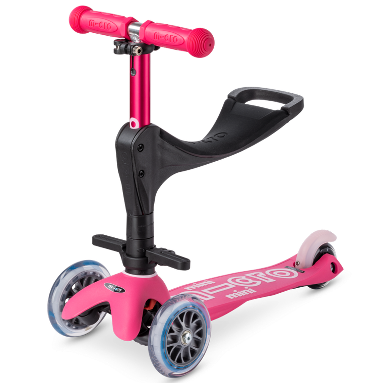 Micro Mobility, Mini 3w1 Deluxe Plus, hulajnoga 3-kołowa, pink