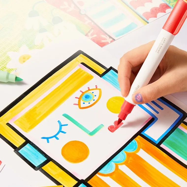 Mideer, półprzezroczyste markery z podwójną końcówką, 24 kolory