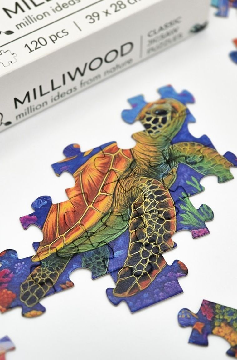 Milliwood, Głębia Oceanu, puzzle drewniane, 120 elementów