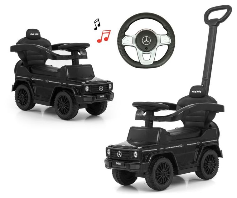 Milly Mally, Mercedes-Benz, G350d, jeździk z rączką, Black
