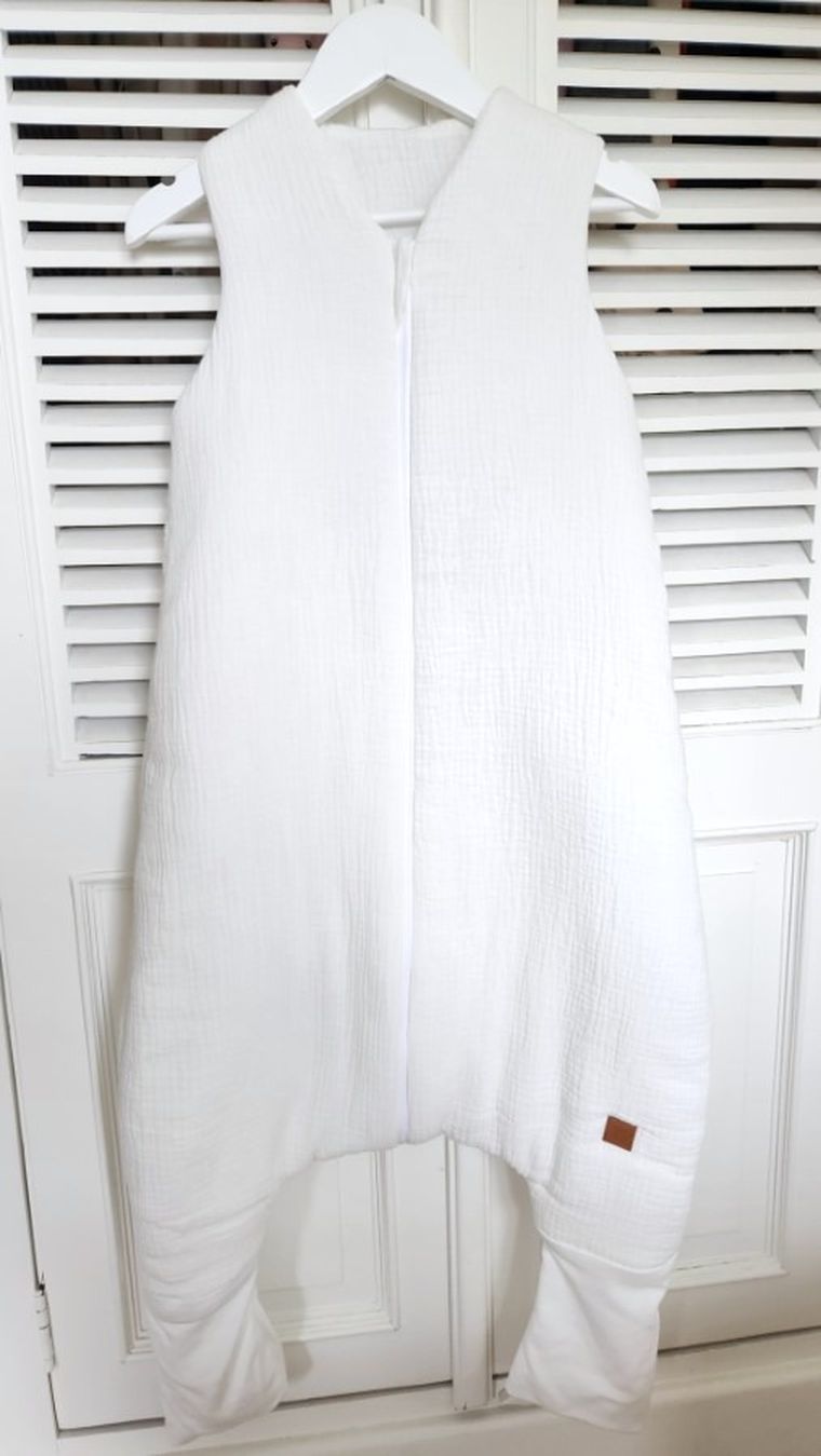 MimiNu, całoroczny śpiworek z nogawkami, muślin, śmietanka, TOG 2-2.5, rozmiar M, 2-6 l