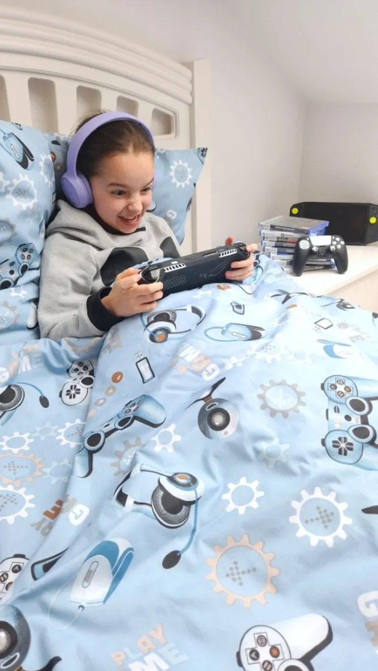 MimiNu, Gamer, 2-częściowy komplet pościeli, 160-200 + 70-80 cm